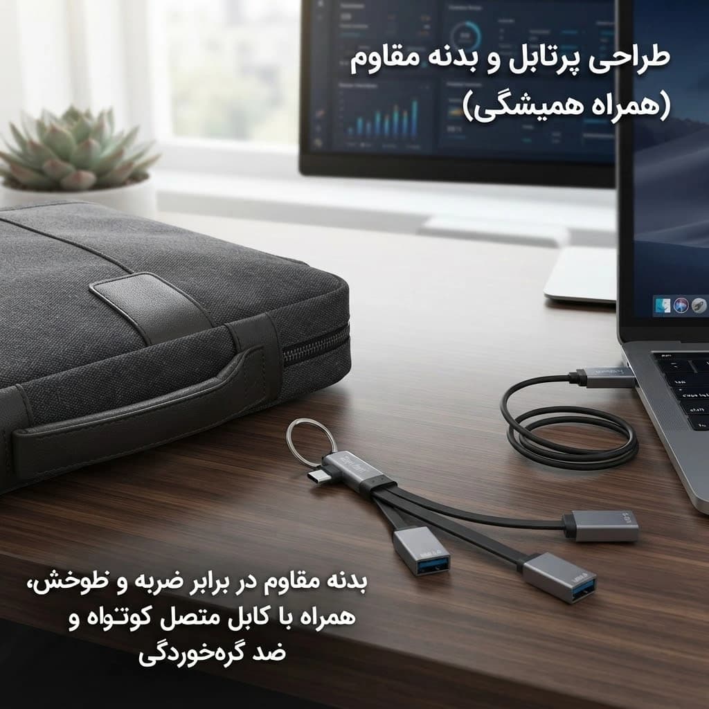 هاب ۳ پورت Type-C ارلدام (Earldom) مدل HUB17C | با سرعت بالا — تصویر ۵