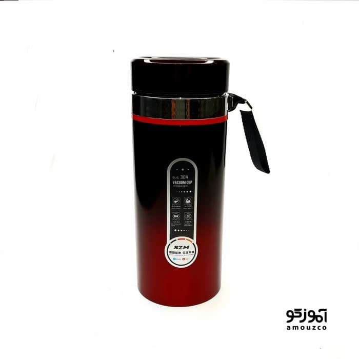قمقمه فلاسکی 800ml مدل 6010 (درب قهوه ای) — تصویر ۲