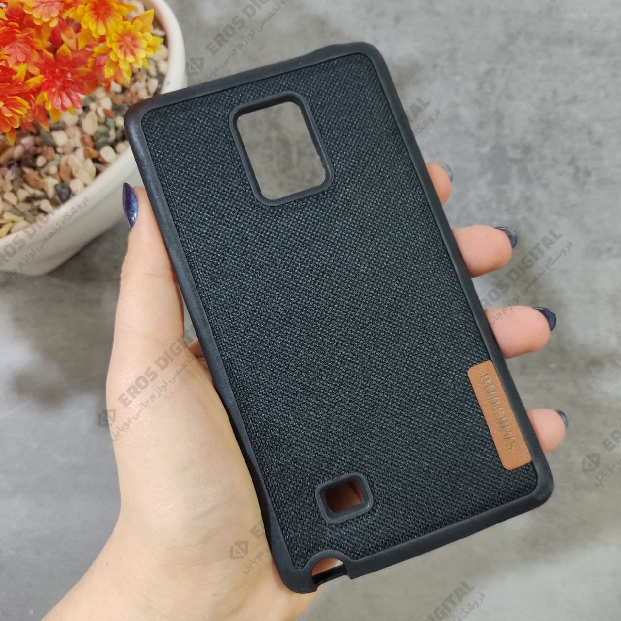 گارد گوشی Samsung galaxy Note Edge (N9150) ژله ای پشت پارچه ای لوگو چرم — تصویر ۴