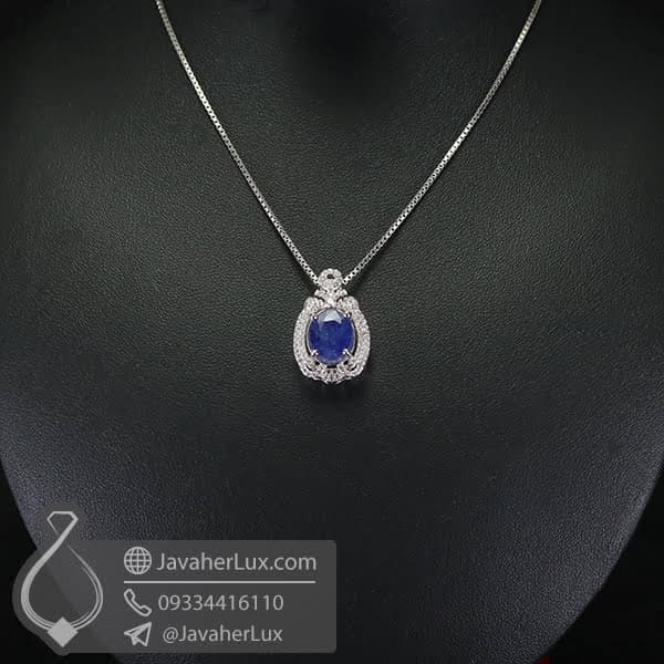 گردنبند زنانه یاقوت کبود _ کد : 100565