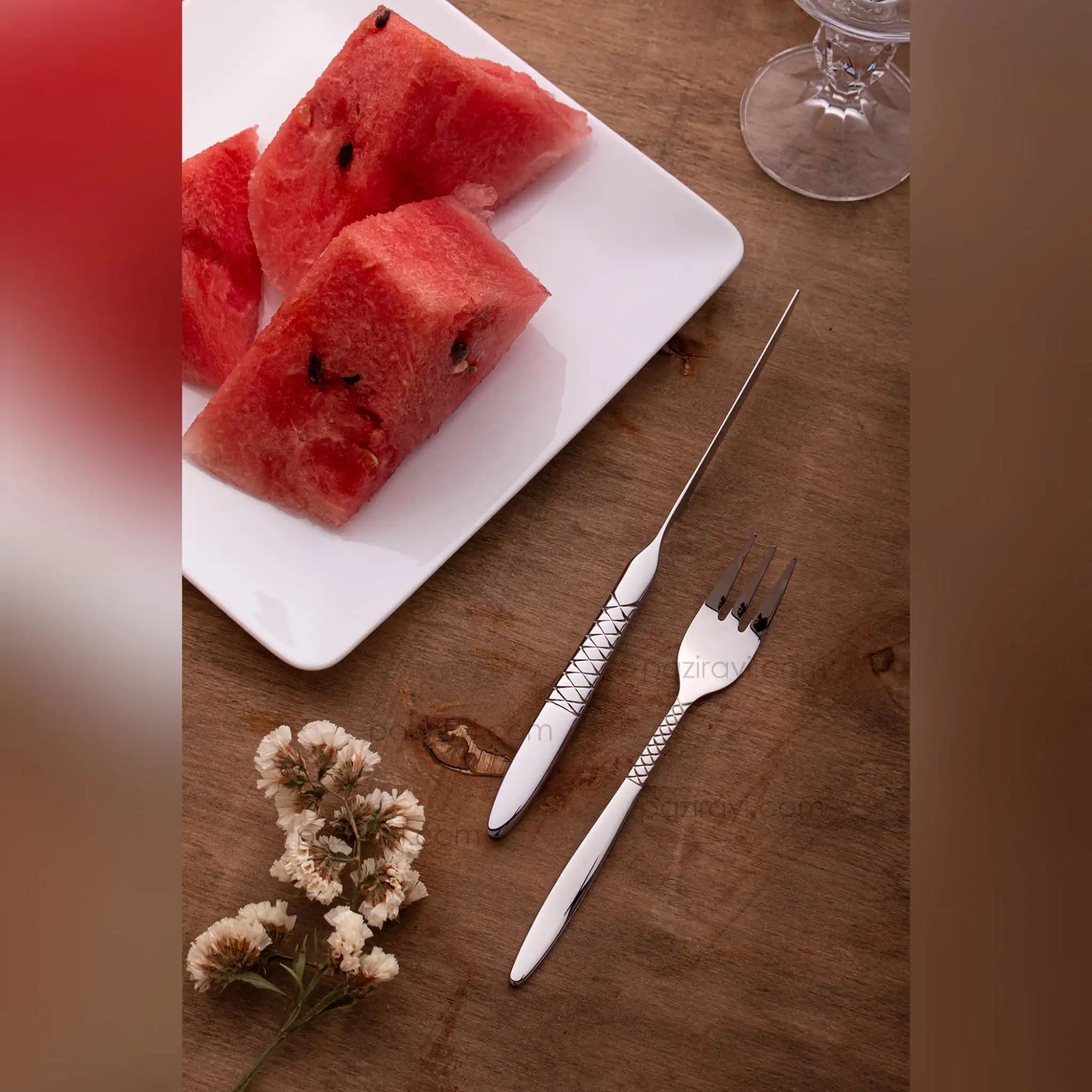 کارد و چنگال میوه خوری 12 پارچه رولنزا مدل A44 — تصویر ۴