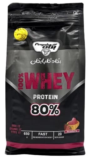 پروتئین whey وی 650 گرمی پگاه 80 درصد بسته بندی شرکتی با طعم شکلات