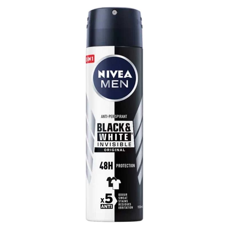 اسپری ضد تعریق مردانه نیوا Black & White-حجم150ml — تصویر ۴