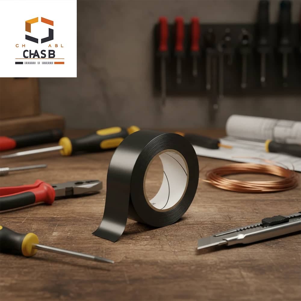 چسب برق مشکی BLACK PVC ELECTRICAL INSULATION TAPE — تصویر ۳