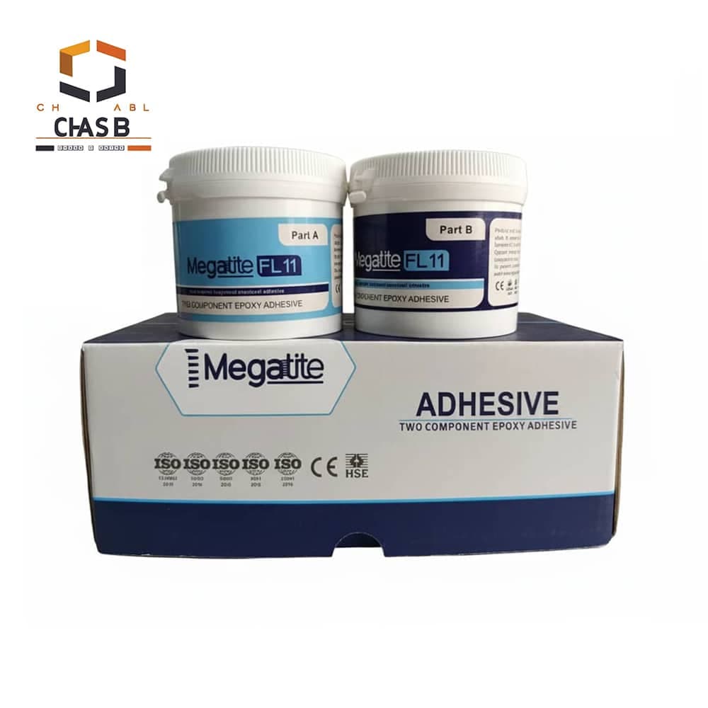 چسب اپوکسی صنعتی مگاتایت FL11 تقویت شده با فولاد مخصوص فلز و کامپوزیت – EPOXY MEGATITE FL11 500gr