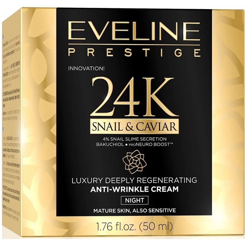 کرم روز ضد چروک حلزون و خاویار 24k اولاین Eveline — تصویر ۳
