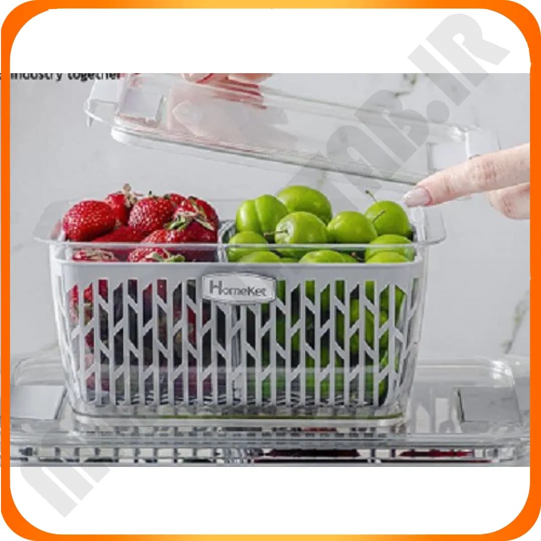 3905 باکس میوه و سبزیجات نیکا بزرگ طوسی هوم کت