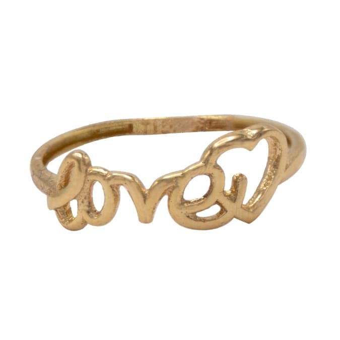 انگشتر طلا طرح Love کد R056 — تصویر ۲