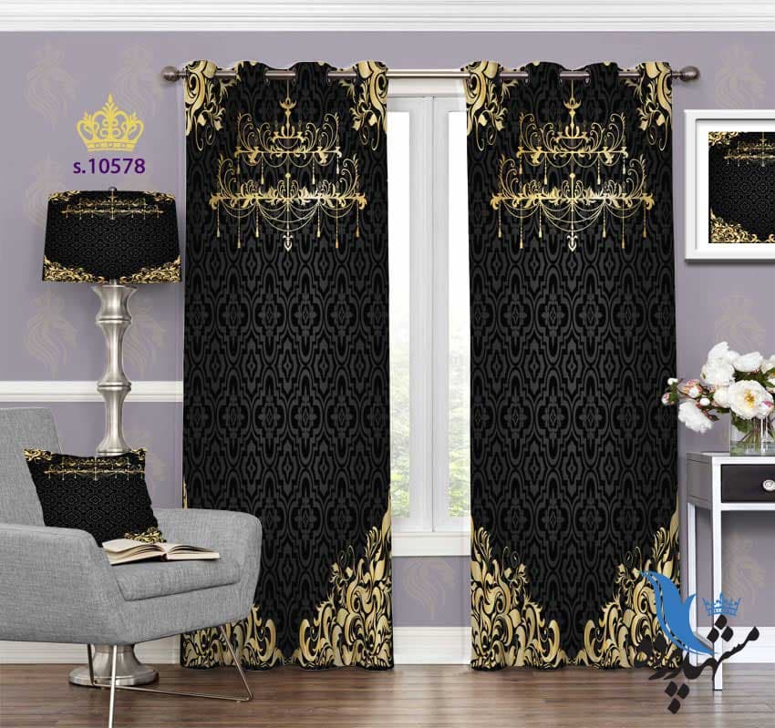 پرده پانچ طرح مدرن S10578