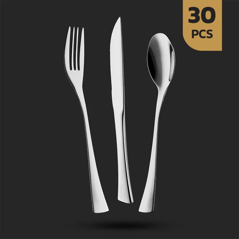 سرویس 30 پارچه قاشق و چنگال 6 نفره طرح آوید