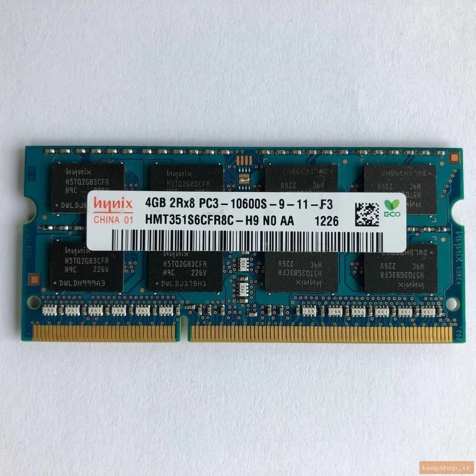رم لپ تاپ DDR3 تک کاناله 1333 مگاهرتز هاینیکس مدل PC3-10600 ظرفیت 4 گیگابایت — تصویر ۴
