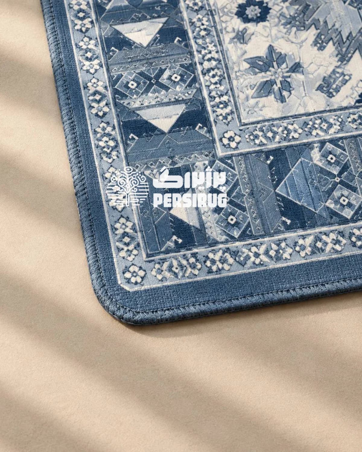 پادری زیره چرمی نگین آبی — تصویر ۳