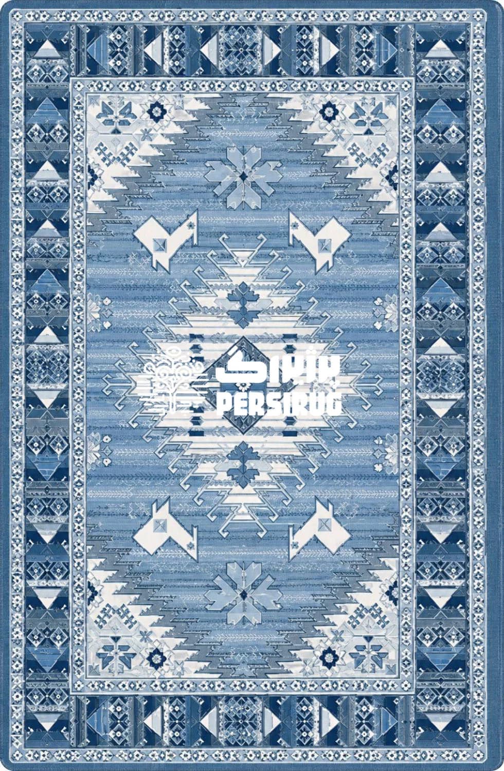 فرشینه زیره چرم نگین آبی — تصویر ۵