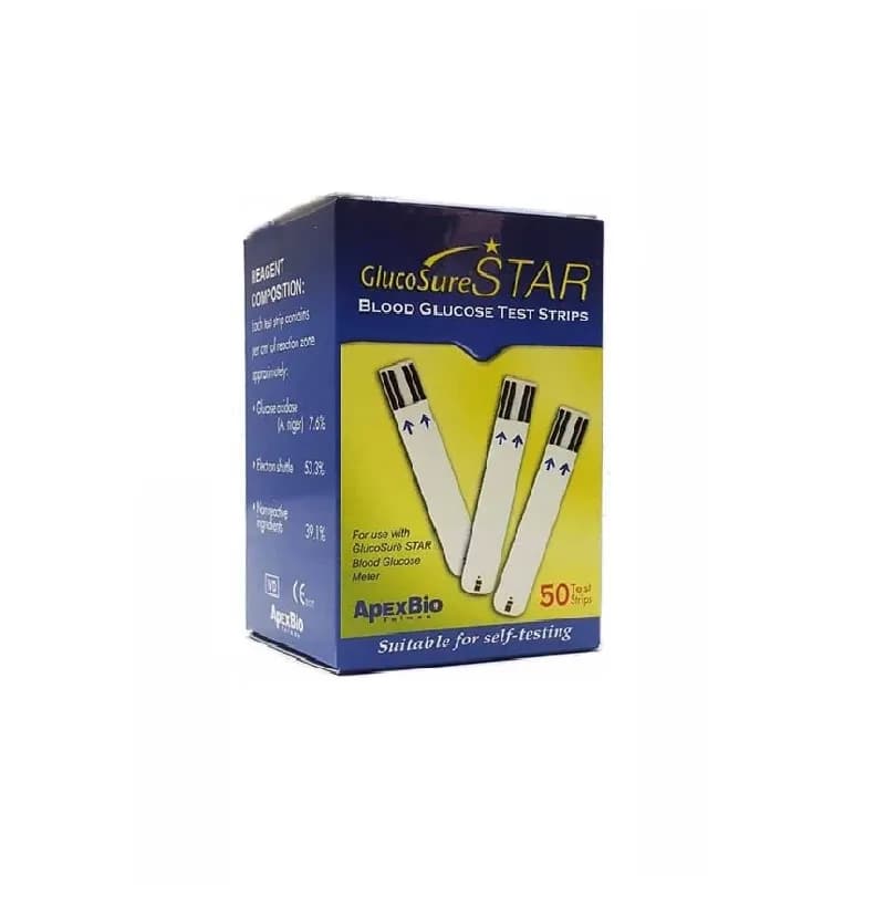 نوار تست قندخون گلوکوشور مدل استار | GlucoSure Star