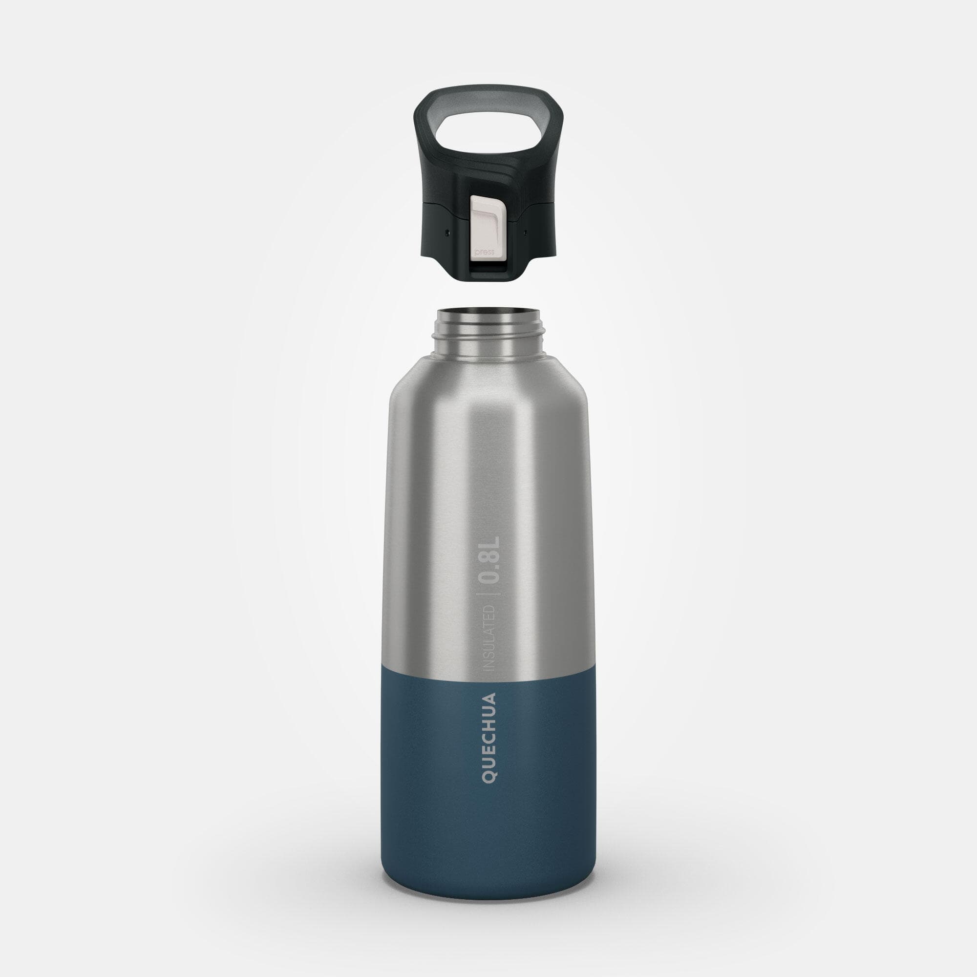 فلاسک استیل کچوا مدل QUECHUA TERMOS MH500 آبی تیره گنجایش 0.8 لیتر — تصویر ۳
