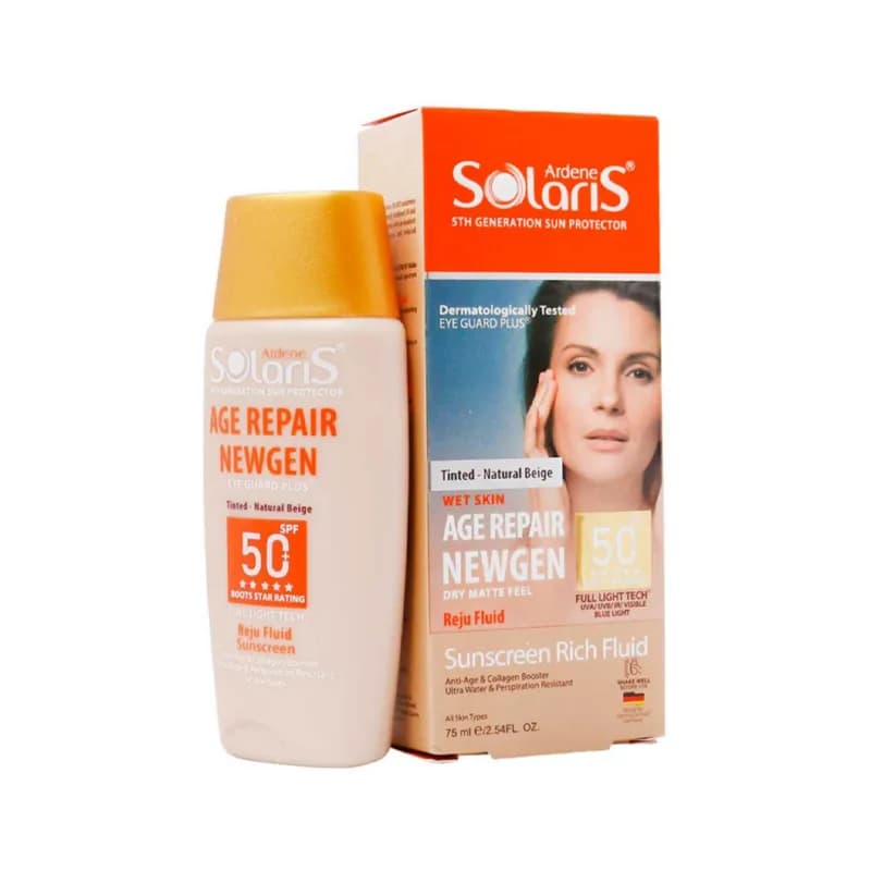 فلوئید ضدآفتاب سولاریس آردن رنگ بژ طبیعی SPF50 — تصویر ۲