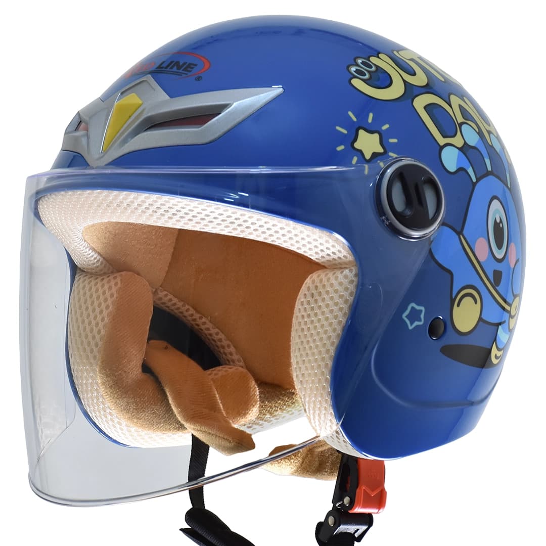 کلاه کاسکت بدون فک بچگانه ردلاین مدل 7-908 BRIGHT BLUE MONSTER — تصویر ۲