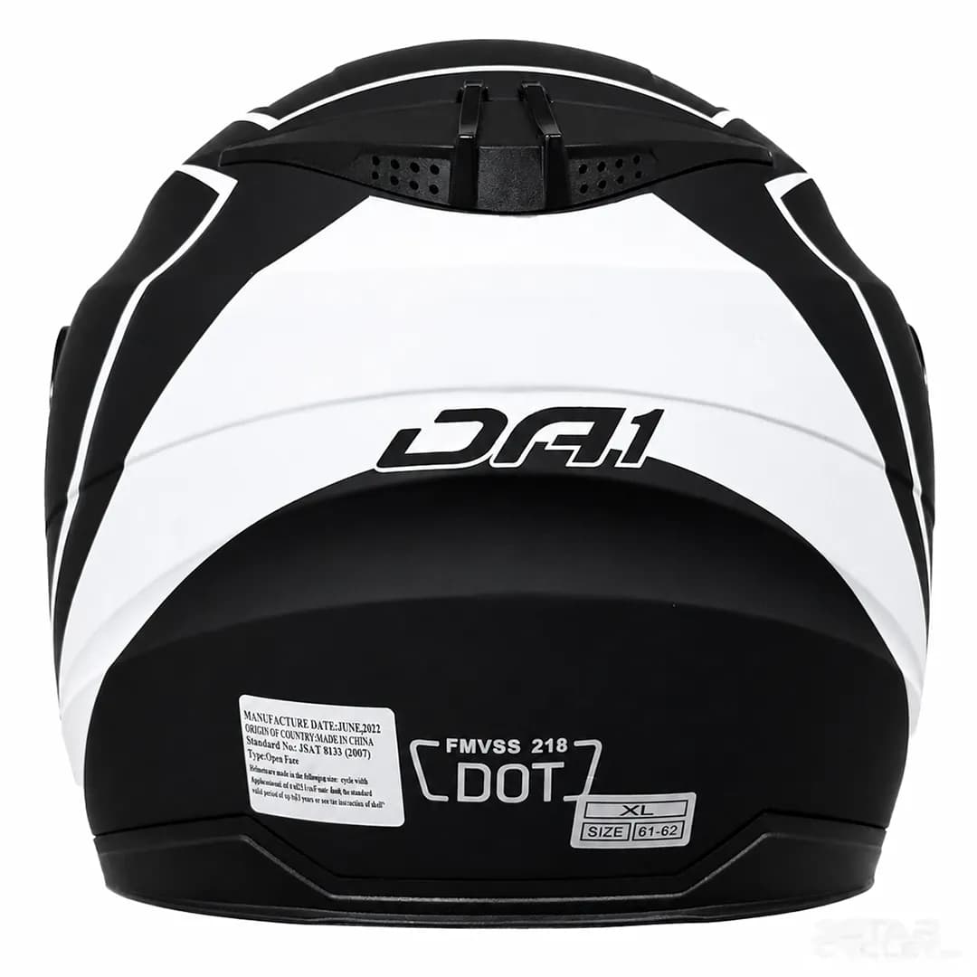 کلاه کاسکت بدون فک دی ای وان مدل 403MATT BLACK WHITE — تصویر ۵