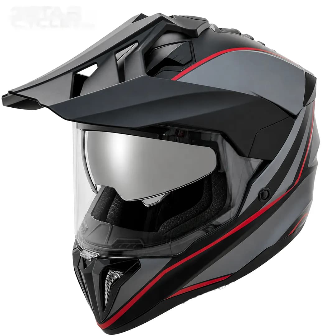 کلاه کاسکت ادونچری ردلاین مدل 5-760 MATT BLACK FLASH — تصویر ۲