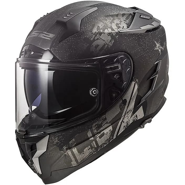 کلاه کاسکت فک ثابت ال اس 2 مدل CHALLENGER BLACK BEIGE