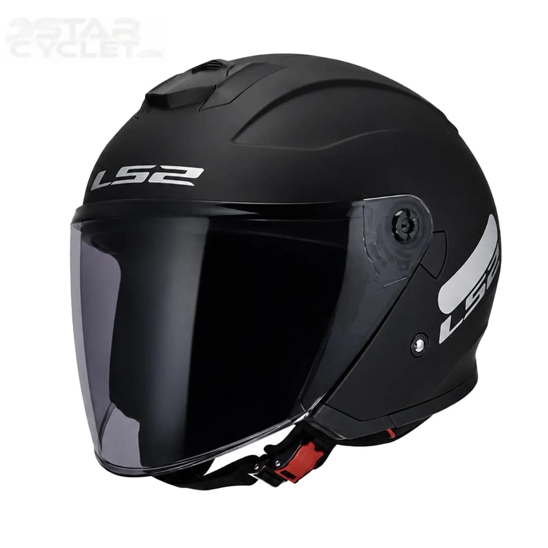کلاه کاسکت بدون فک ال اس 2 مدل COMPASS MATT BLACK