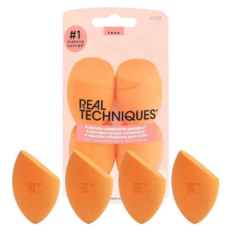 پک 4 عددی اسفنج آرایشی ریل تکنیک مدل Miracle Complexion Sponge real tecniques