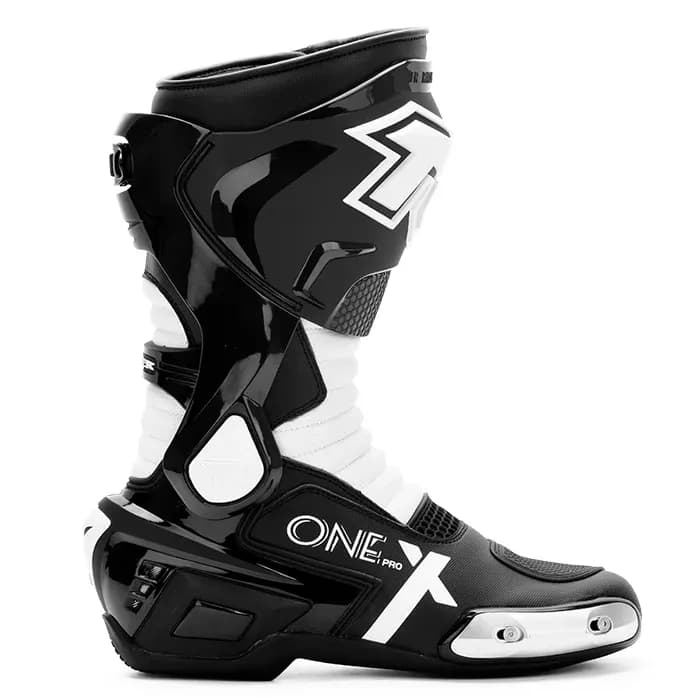 بوت ریسی موتورسواری TIGER مدل X ONE PRO BLACK WHITE — تصویر ۴