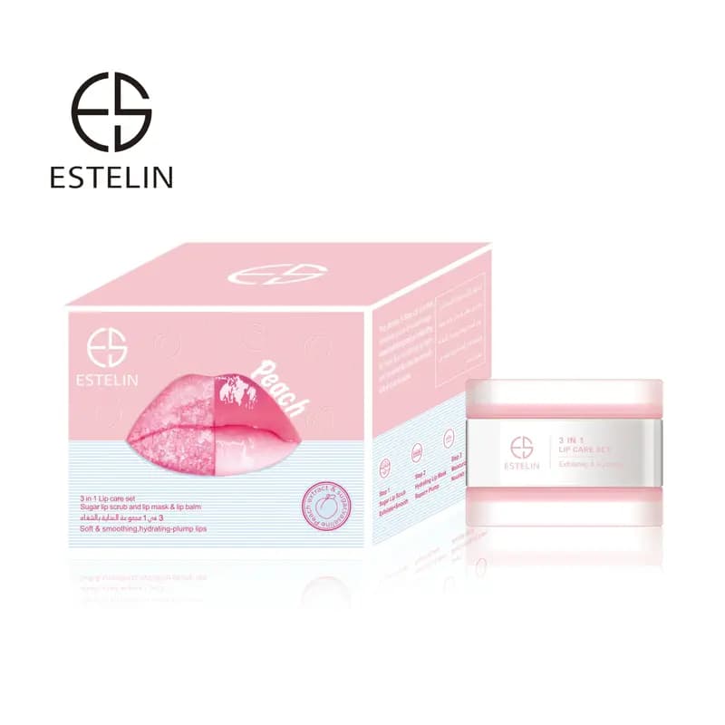 ست ۳ در ۱ مراقبت از لب استلین مدل ESTELIN Peach — تصویر ۲
