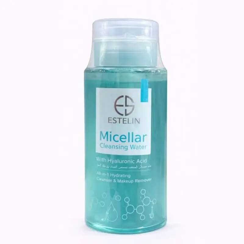میسلار واتر پاککننده و آبرسان استلین حاوی هیالورونیک اسید ESTELIN Micellar Cleansing Water with Hyaluronic Acid