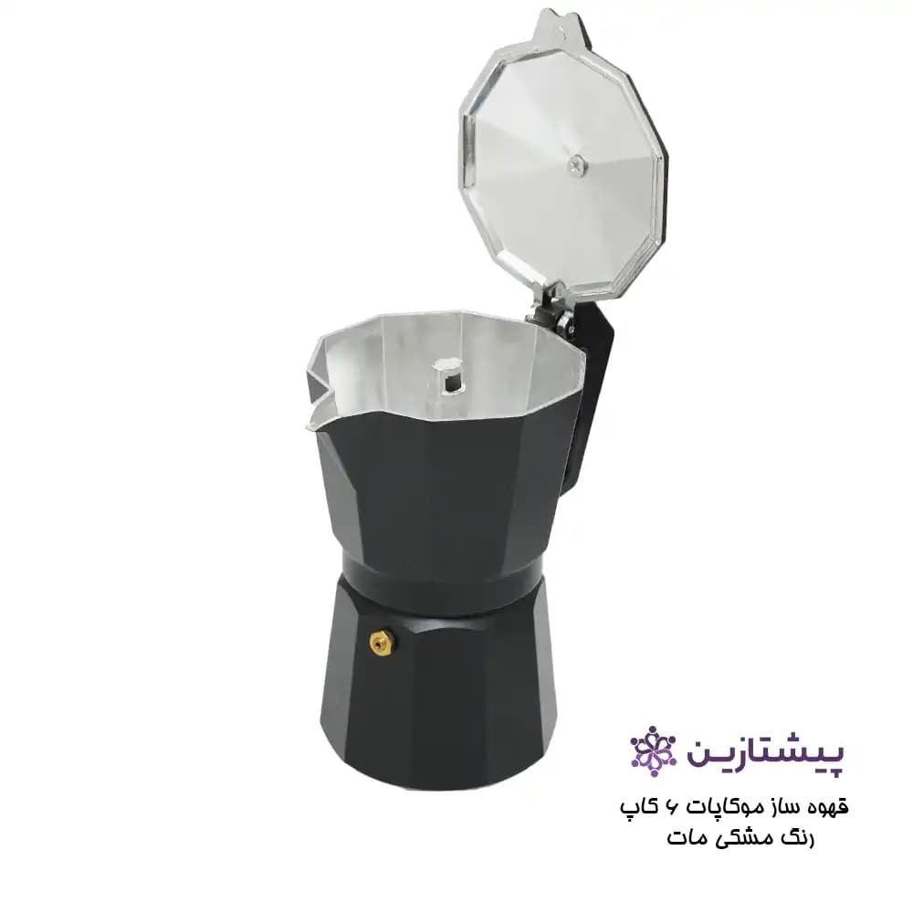موکاپات 6 کاپ مشکی مات اسپرساز black coffee — تصویر ۳