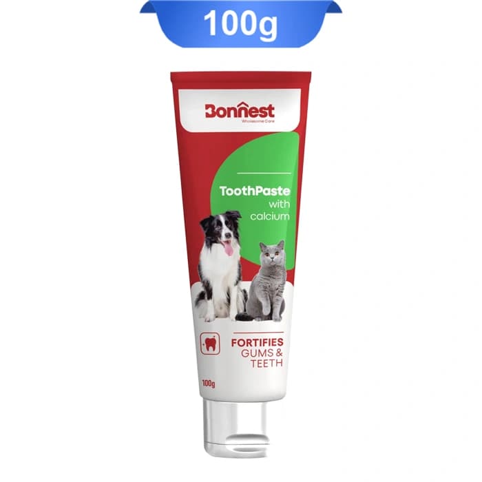 خمیر دندان سگ و گربه بونست حاوی کلسیم وزن 100 گرم Bonnest ToothPaste With Calcium — تصویر ۲