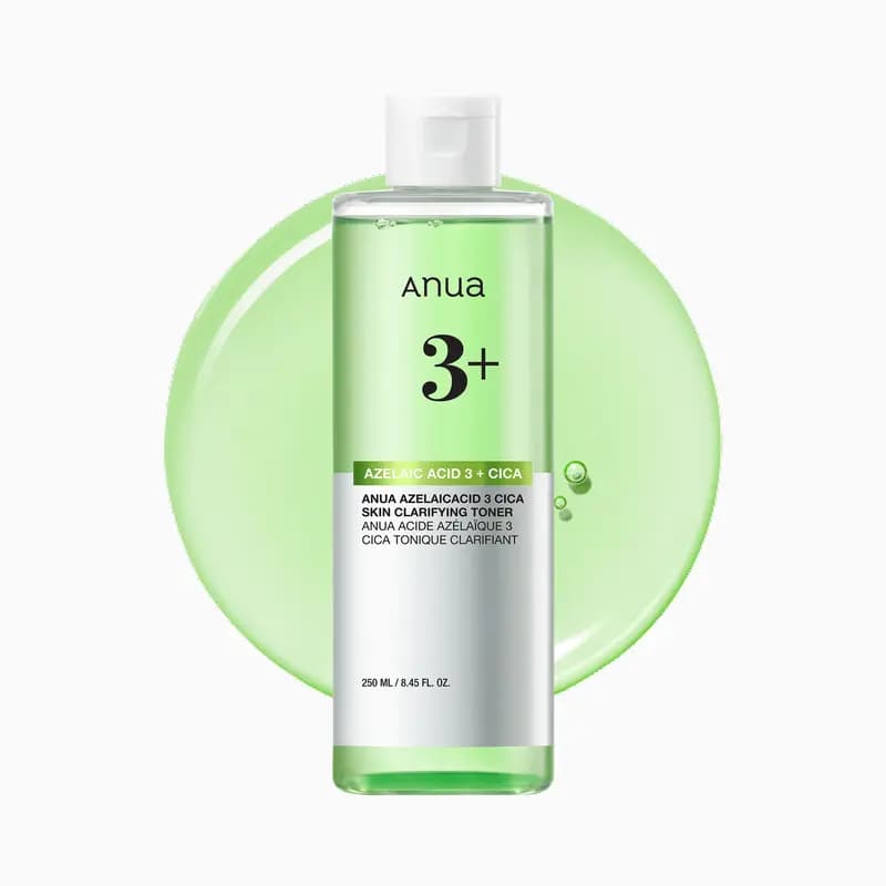 تونر روشنکننده و تسکیندهنده آزلیک اسید ۳٪ سیکا آنوا ANUA Azelaic Acid 3% Cica Skin Clarifying Toner – 250ml