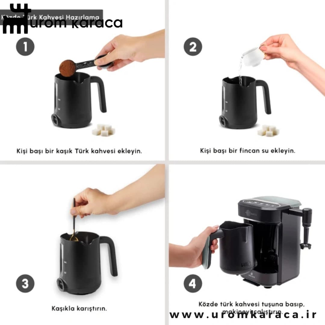 قهوه ساز پنج کاره کاراجا Hatir Barista خاکستری — تصویر ۵