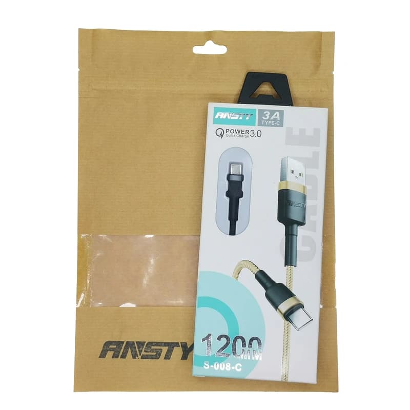 کابل شارژ تایپ سی ANSTY مدل S-008-T – (گارانتی 6 ماهه) — تصویر ۳