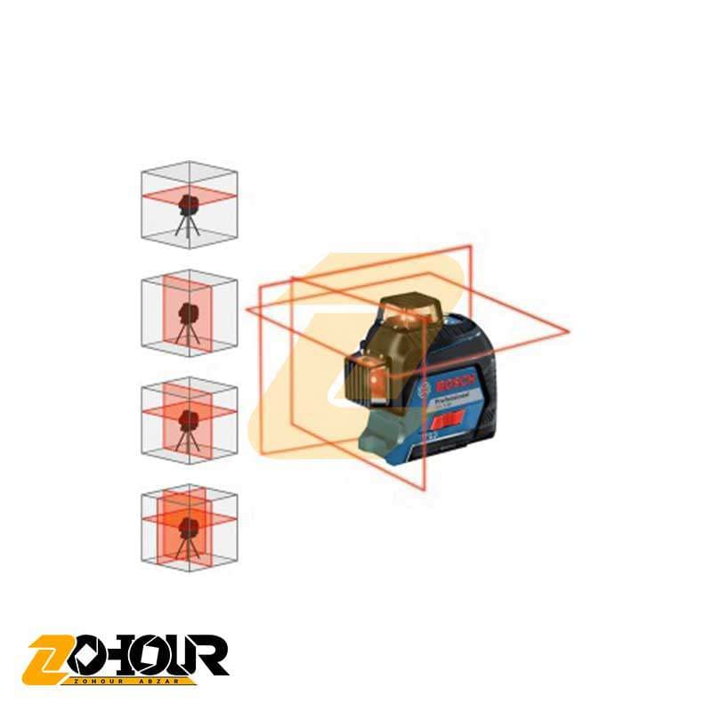 تراز لیزری بوش 3 خط 360 درجه رنگ قرمز مدل Bosch GLL 3-80 — تصویر ۵