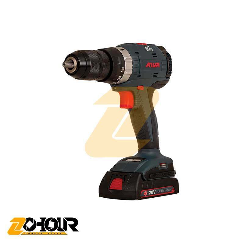 دریل پیچ گوشتی شارژی چکشی براشلس آروا 20 ولت مدل Arva 5854 — تصویر ۲