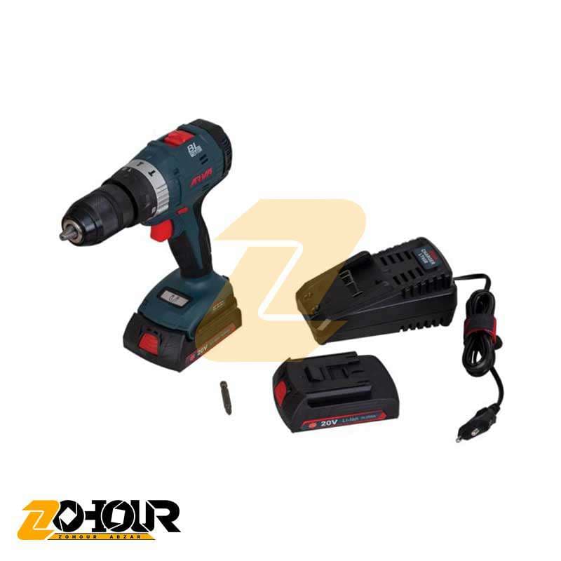 دریل پیچ گوشتی شارژی چکشی براشلس آروا 20 ولت مدل Arva 5854 — تصویر ۵
