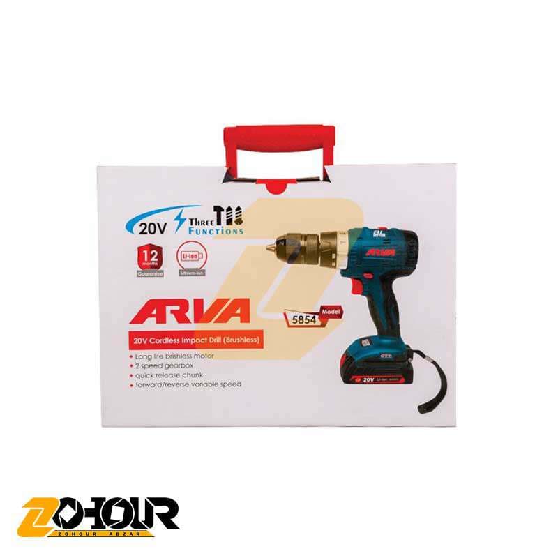 دریل پیچ گوشتی شارژی چکشی براشلس آروا 20 ولت مدل Arva 5854 — تصویر ۷