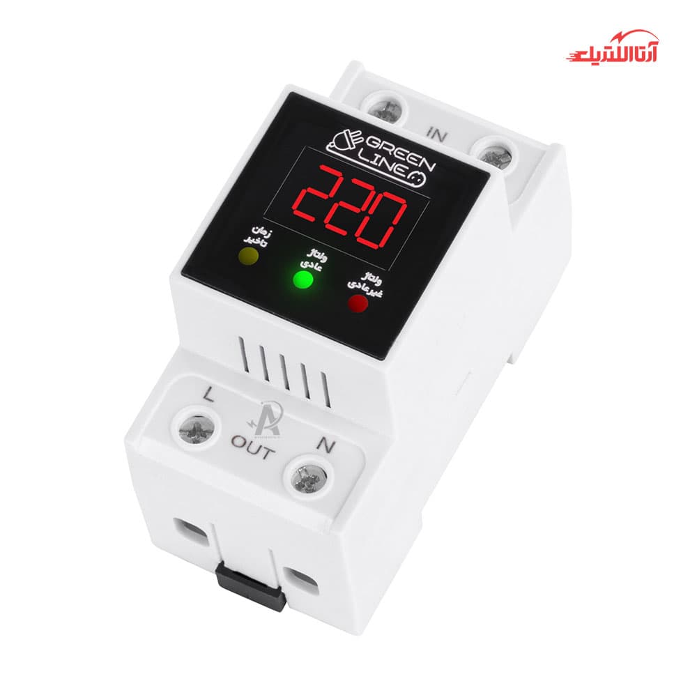 محافظ ولتاژ ورودی 32 آمپر گرین مدل GLP300D — تصویر ۳