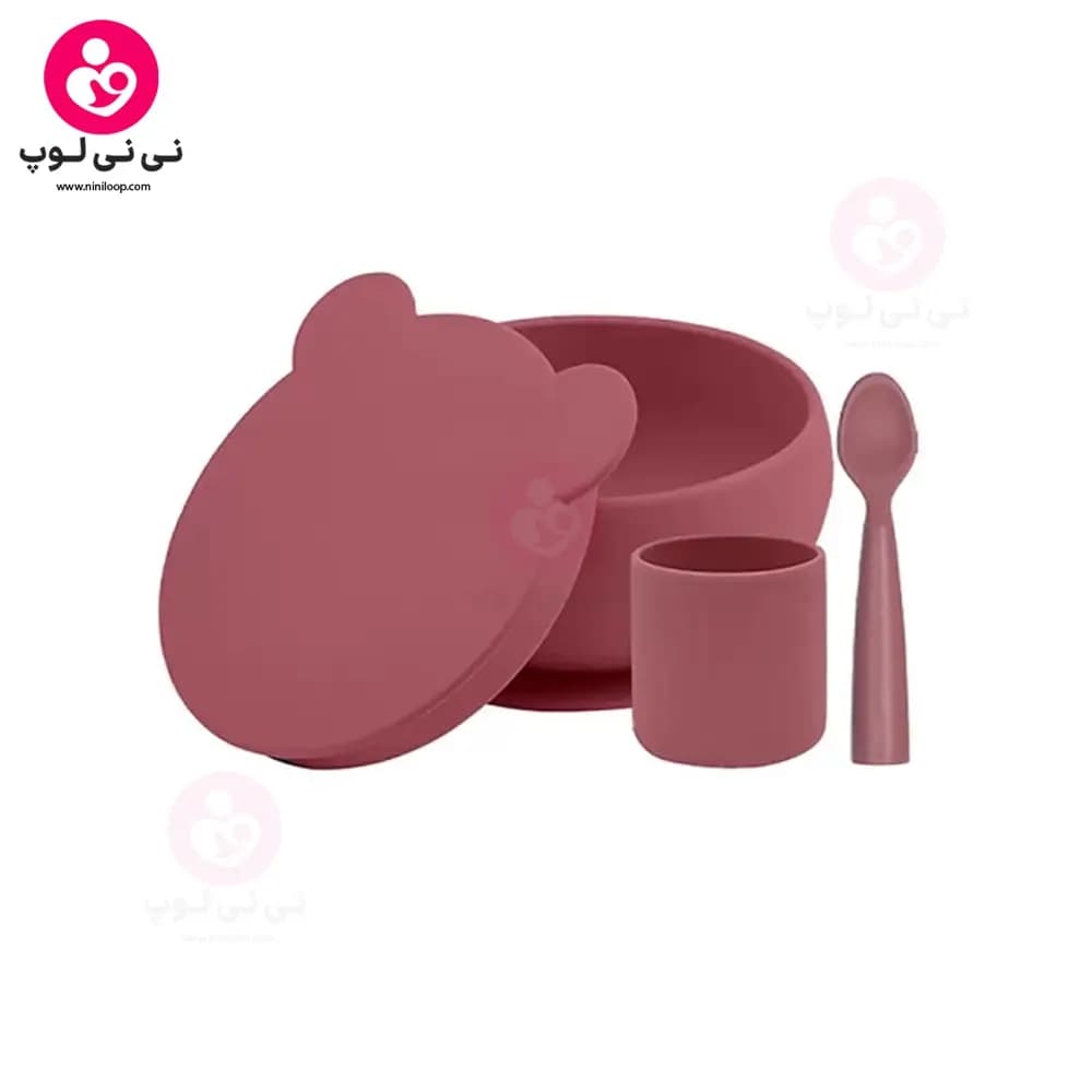 سرویس غذاخوری چهار تیکه سیلیکونی مینیکایای (minikoioi) — تصویر ۵