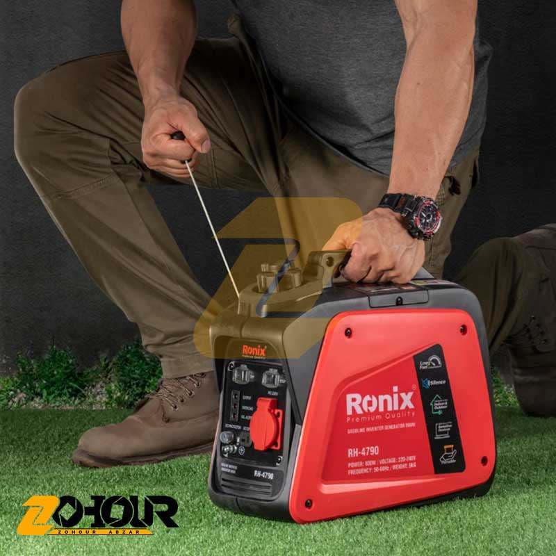 موتور برق بنزینی سایلنت 800 وات رونیکس مدل Ronix RH-4790 — تصویر ۲