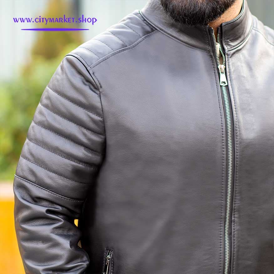 کاپشن مردانه چرم مدل B2094 — تصویر ۳