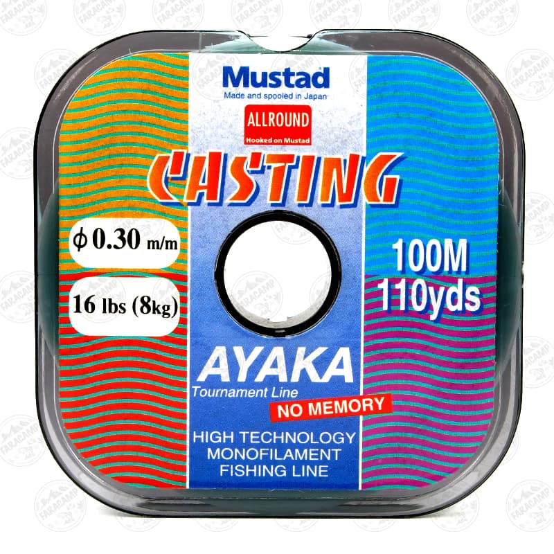نخ ماهیگیری تورنومنت کستینگ موستاد سایز ۰.۳۰ ، ۱۰۰ متر Mustad AYAKA CASTING — تصویر ۲