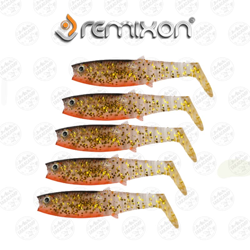 طعمه لور ماهی ژله ای رمیکسون طلایی ۱۰ سانتی بسته ۵ عددی REMIXON BUSTER SHADE