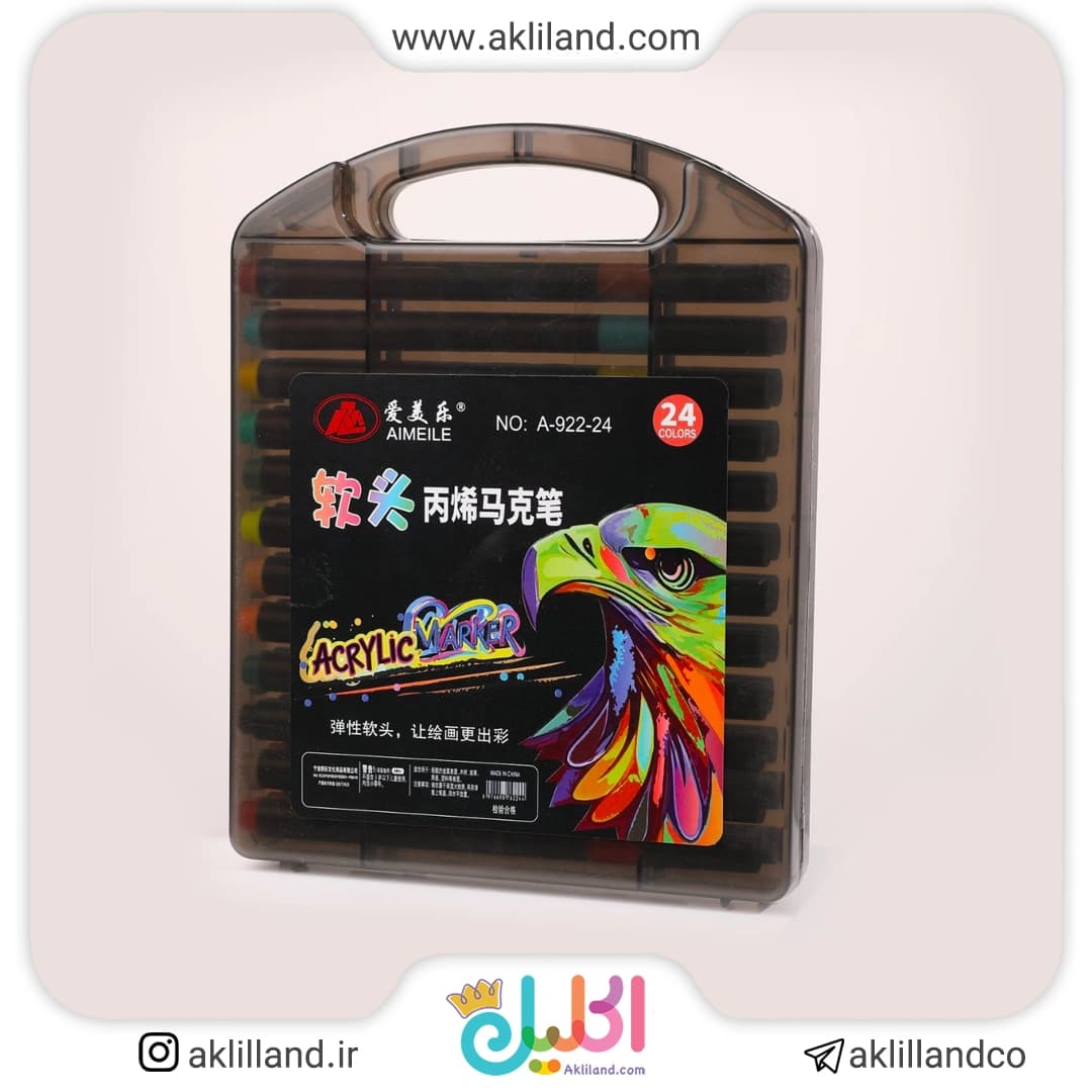 ماژیک اکرلیک نوک نرم 24 رنگ