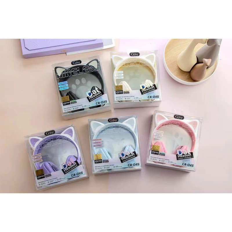 هدفون عروسکی طرح گربه ای مدل gjby ca-045 — تصویر ۳
