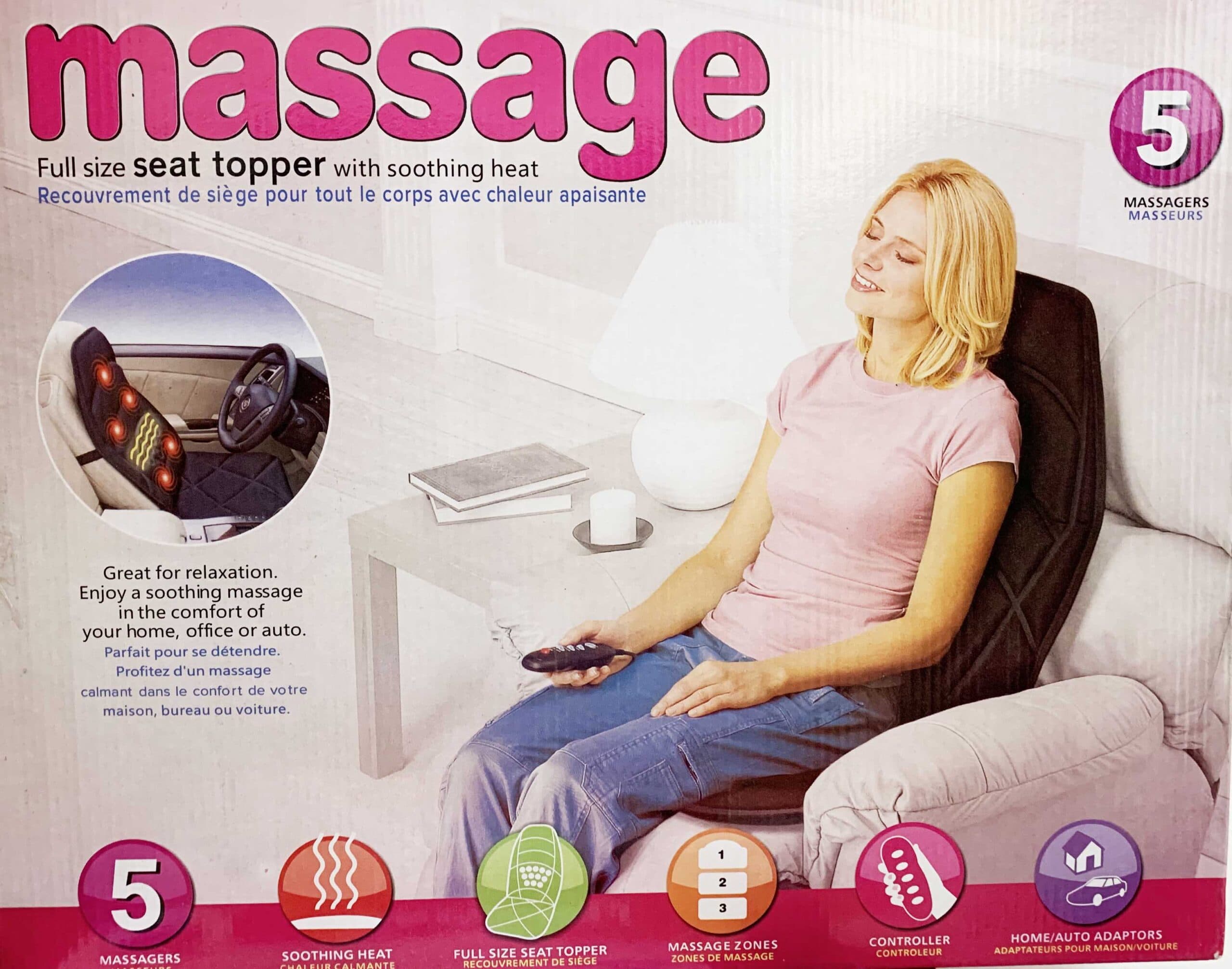 ماساژور ویبره دار و حرارتی پشت صندلیMassage Full Size Seat Topper
