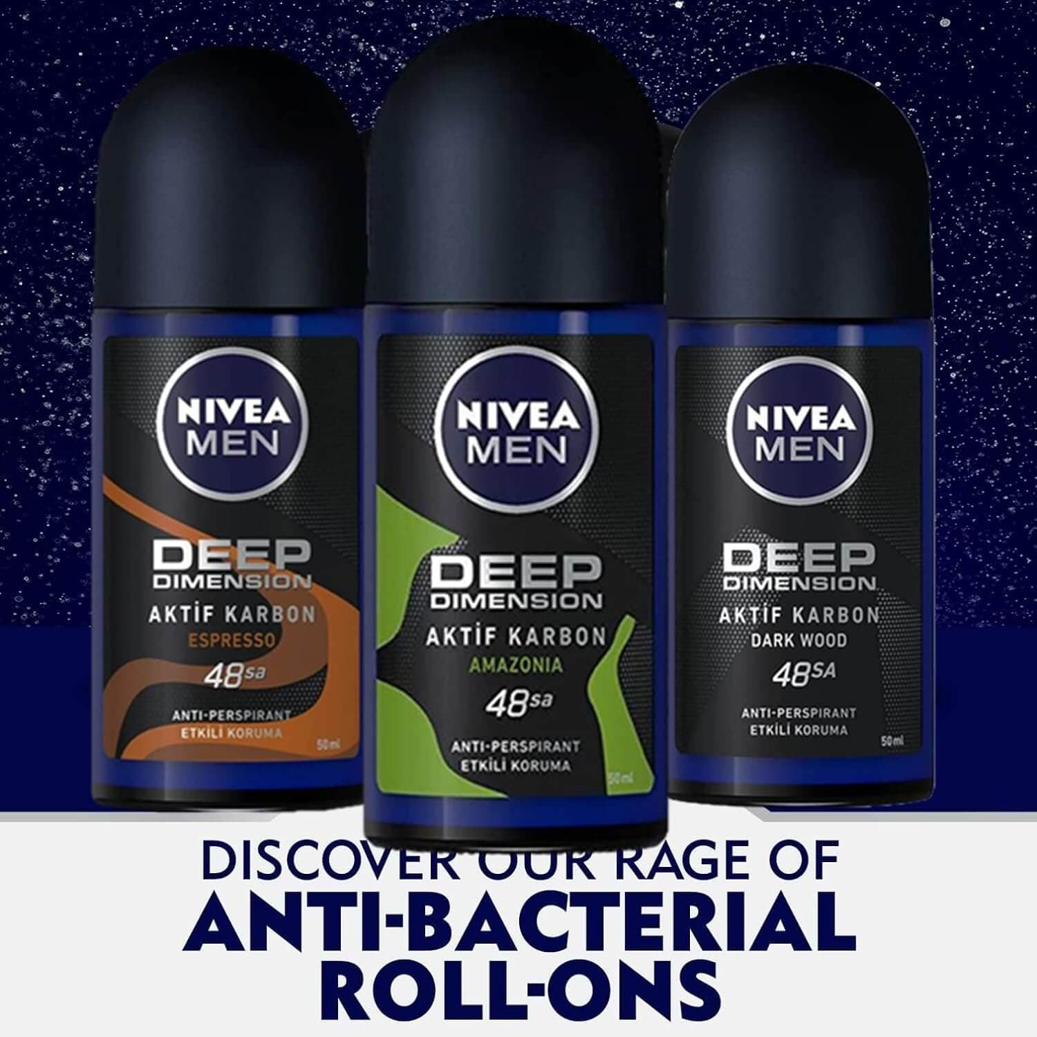 مام رول دئودورانت مردانه نیوآ مدل Deep Black Carbon Amazonia — تصویر ۷