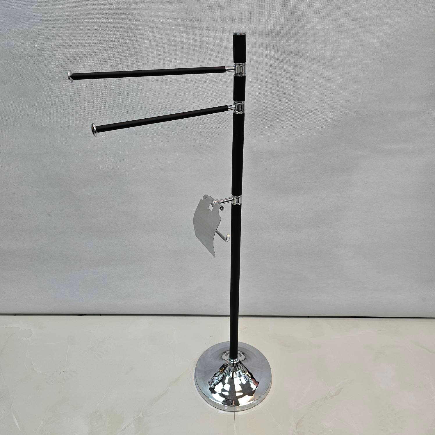 استند ایستاده جای دستمال توالت و حوله سرویس بهداشتی مشکلی کروم — تصویر ۴