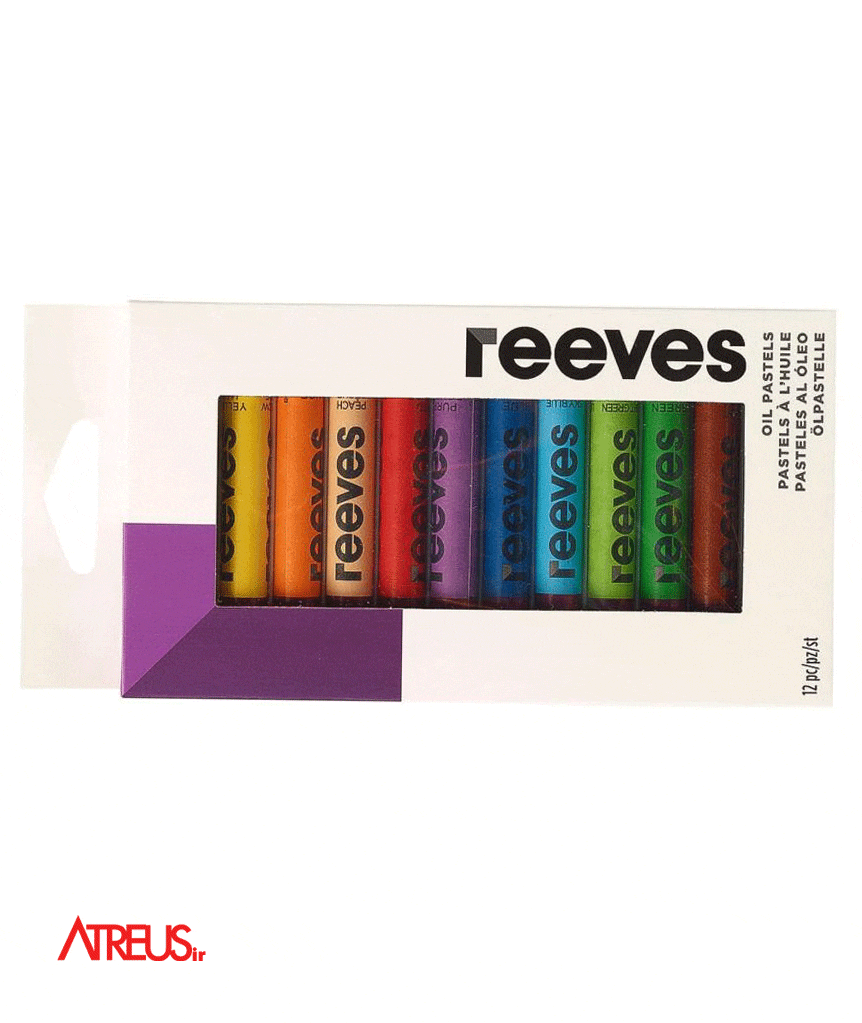 پاستل روغنی ریوز 12 رنگ reeves